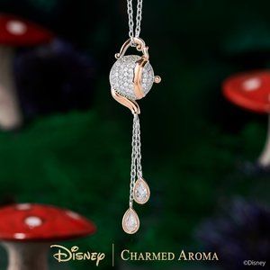 Disney Alice in Wonderland 'Mad Hatter Teapot' Necklace, 925 Sterling Silver